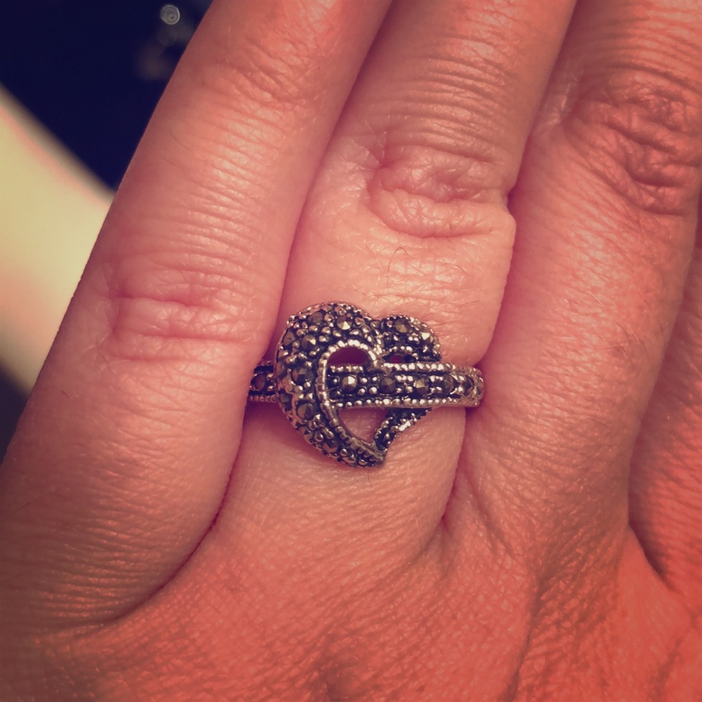 Sterling Silver & Tourmaline Heart Ring